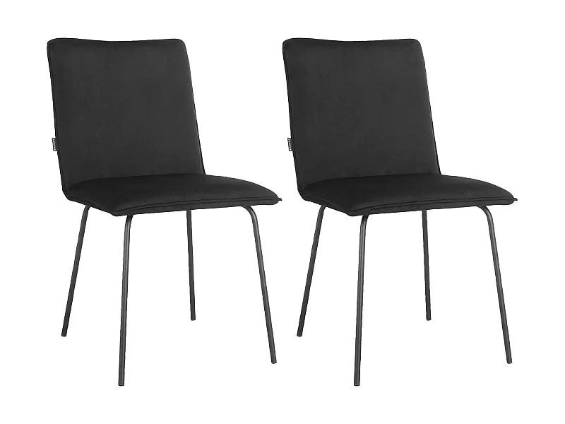 Nika | Chaise de salle à manger 2 Pack Noir