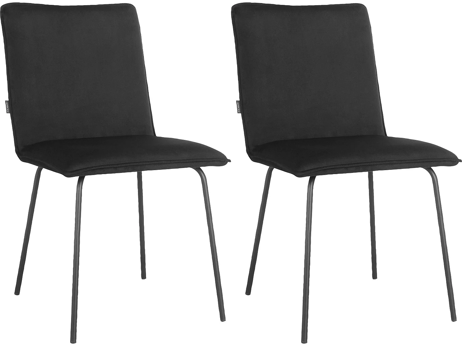 Nika | Cadeira de Jantar 2 Pack Preto