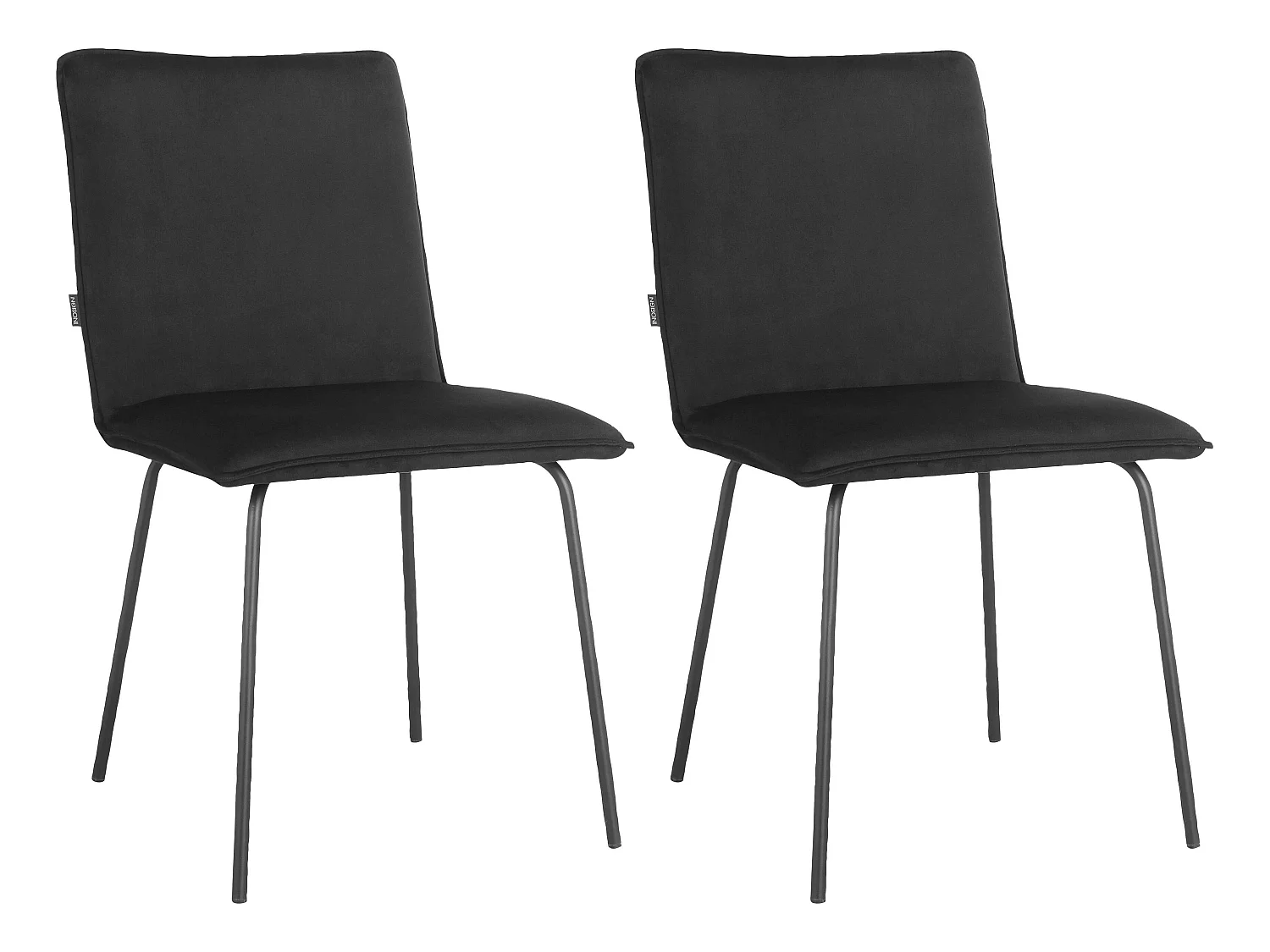 Nika | Chaise de salle à manger 2 Pack Noir