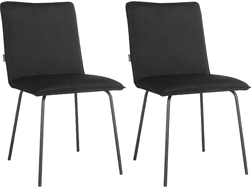 Esszimmerstuhl 2er Pack Schwarz