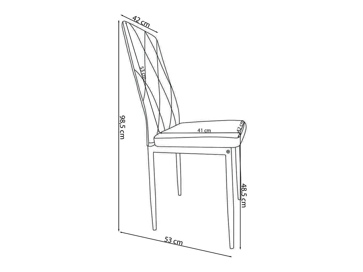 Melly | Chaise de salle à manger 2 Pack Noir