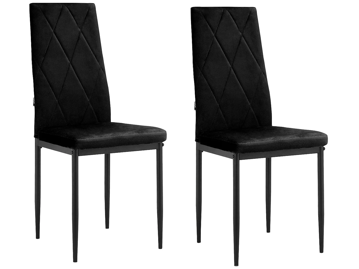 Melly | Chaise de salle à manger 2 Pack Noir