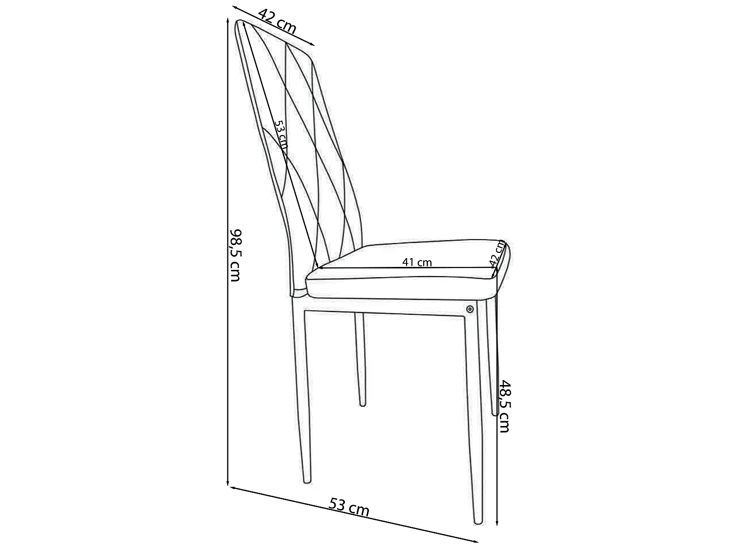 Melly | Chaise de salle à manger 2 Pack Noir