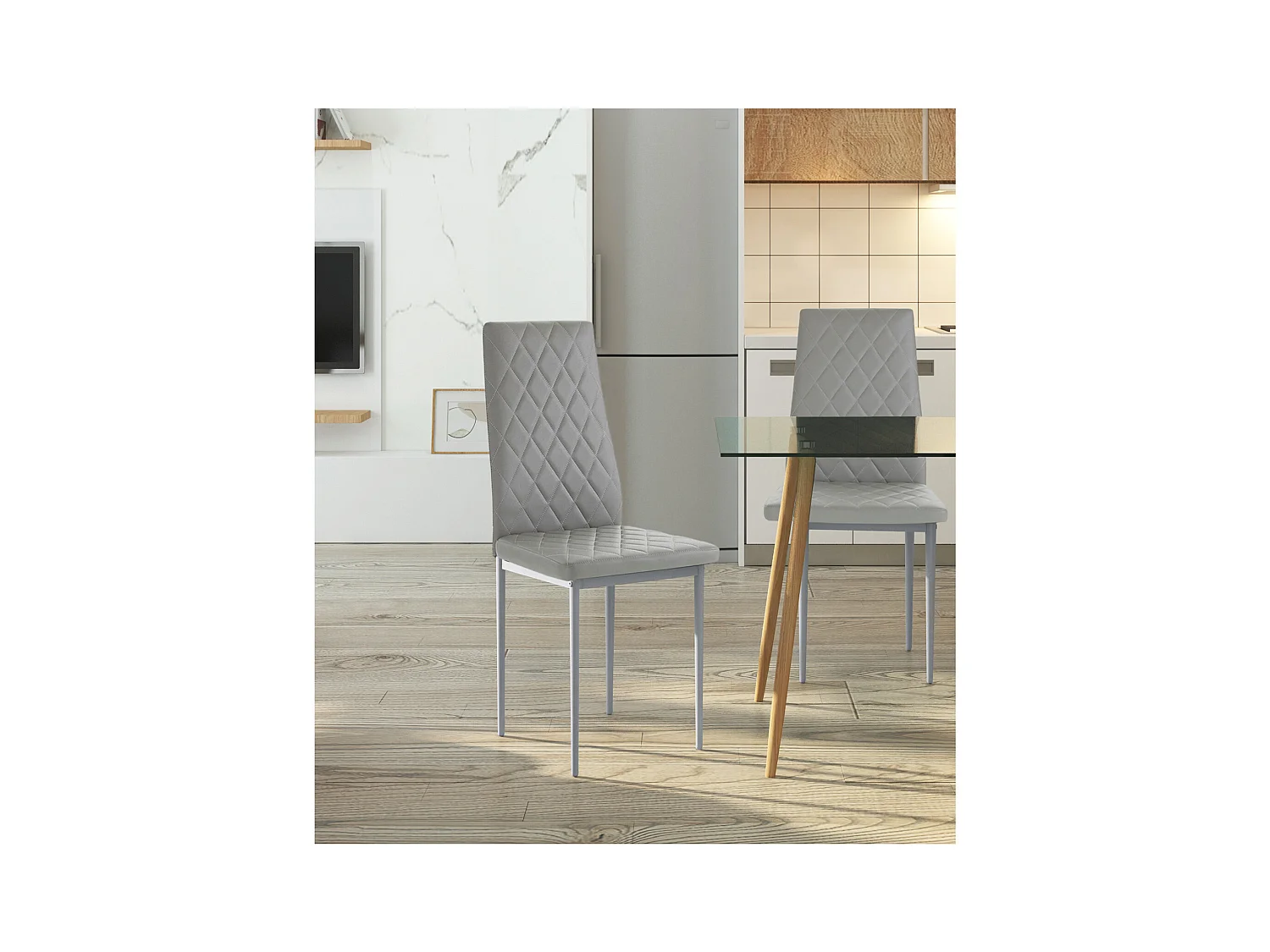 Brooke|Chaise 2pcs. Gris
