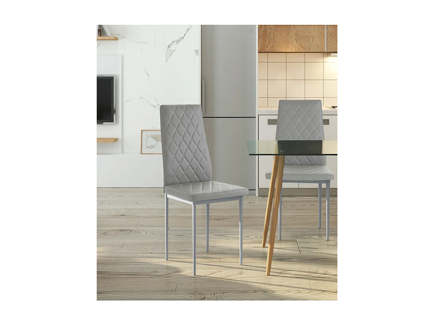 Brooke|Chaise 2pcs. Gris