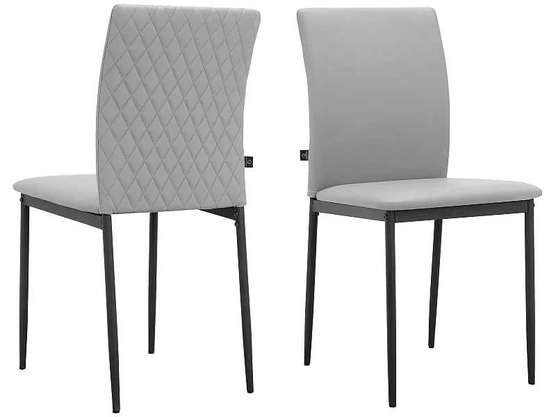 Sedia da pranzo 2 Pack Grigio