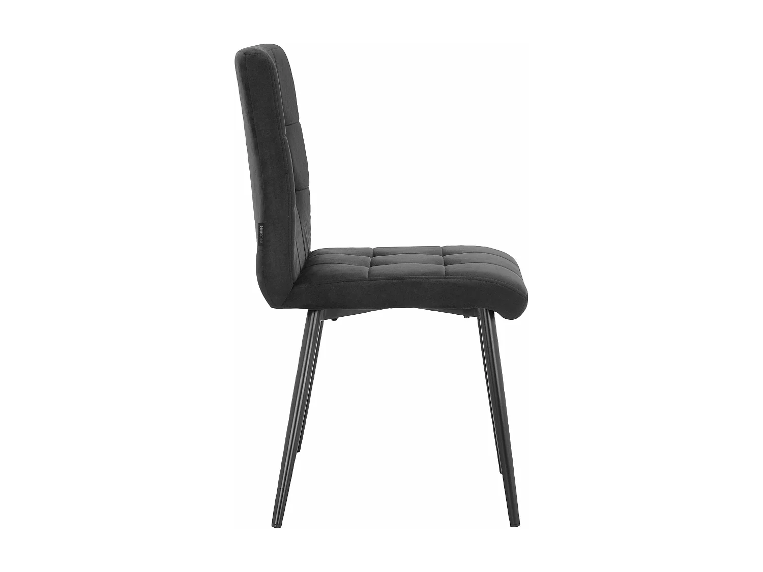 Sima|Lot de 2 chaises de salle à manger en tissu noir