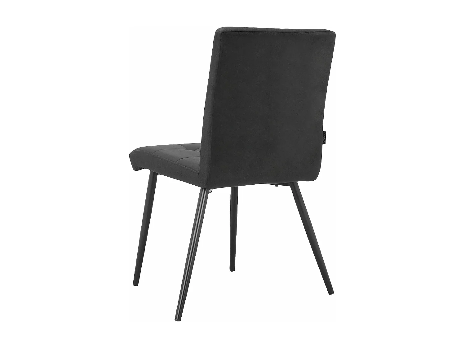 Sima|Lot de 2 chaises de salle à manger en tissu noir