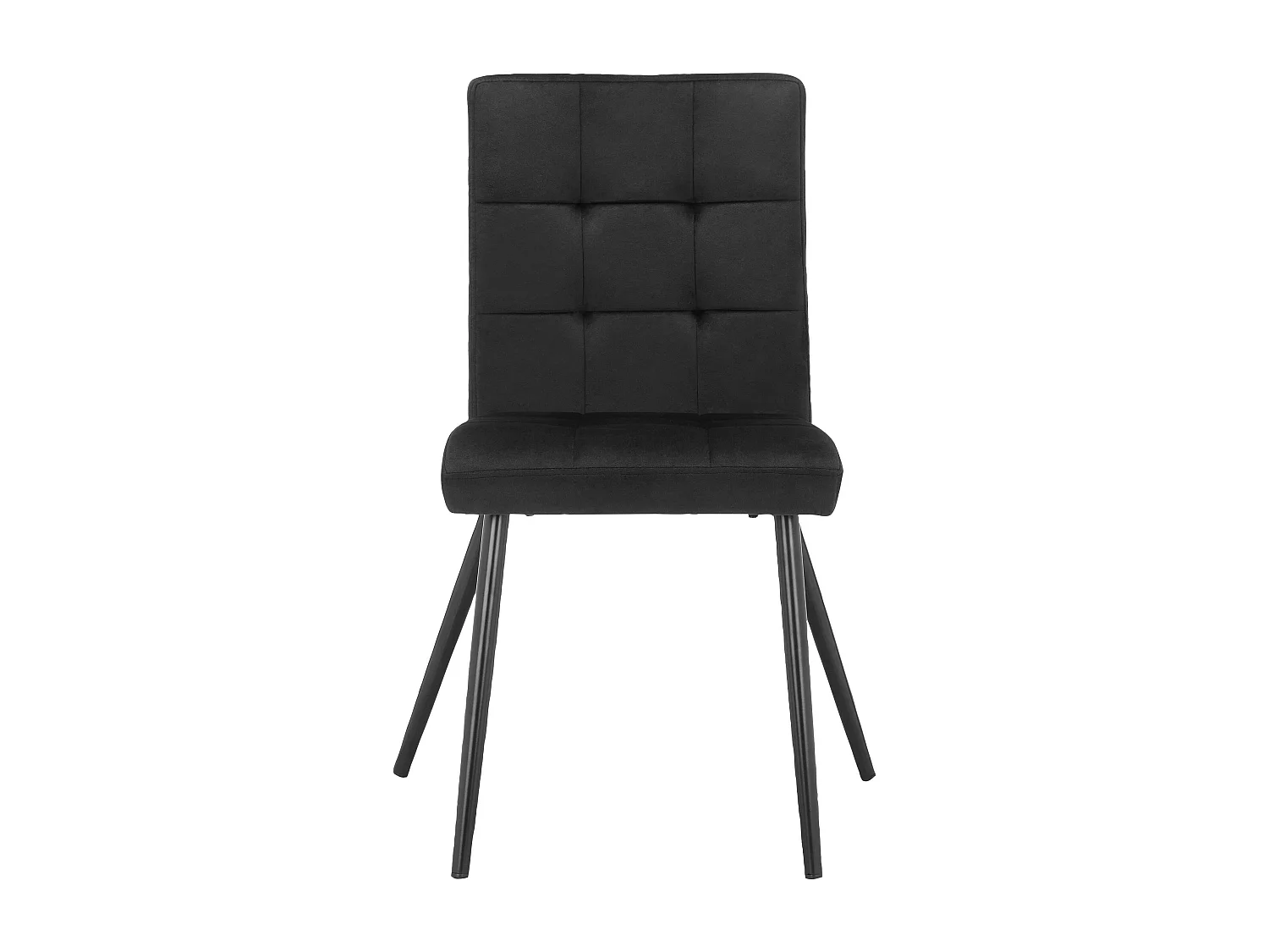 Sima|Lot de 2 chaises de salle à manger en tissu noir