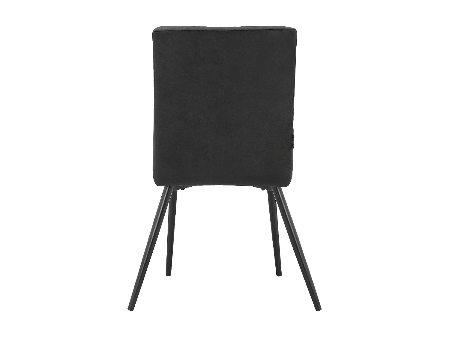 Sima|Lot de 2 chaises de salle à manger en tissu noir