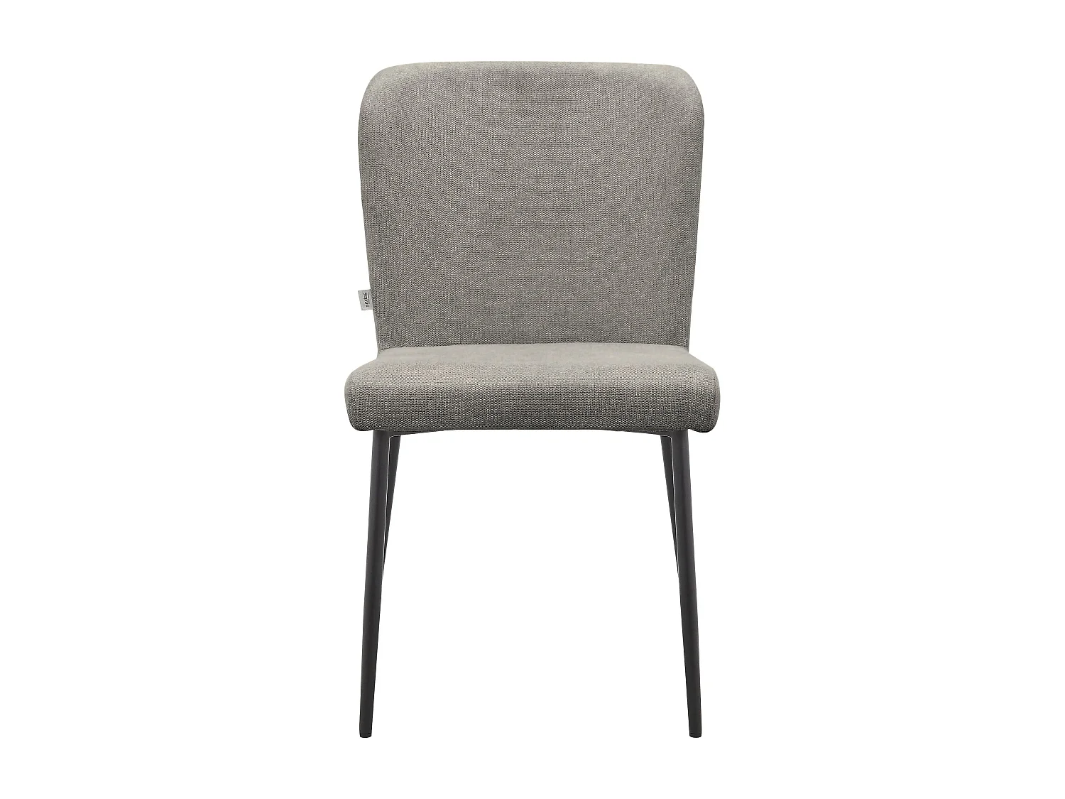 Oita|Lot de 2 chaises de salle à manger en tissu gris