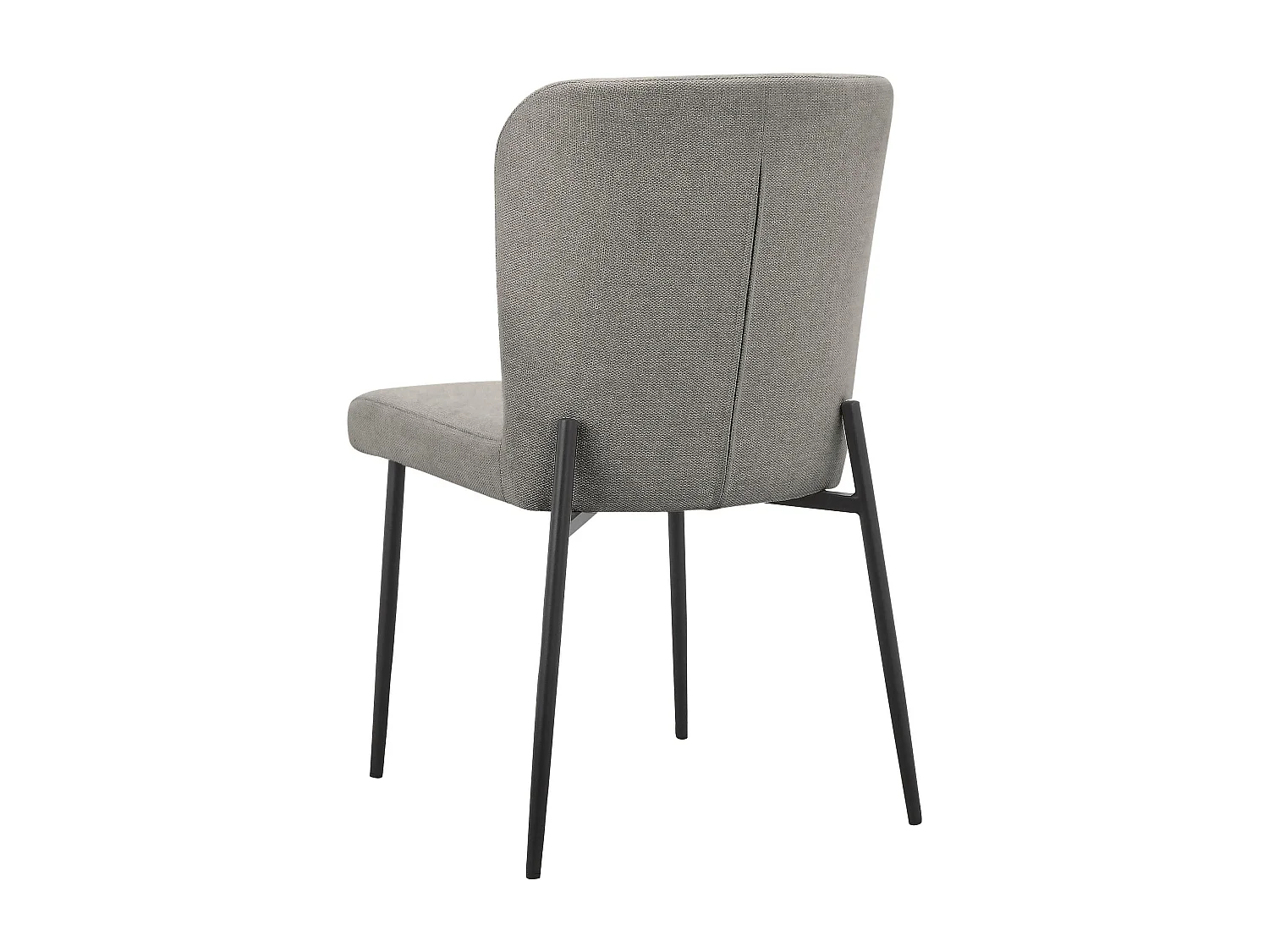 Oita|Lot de 2 chaises de salle à manger en tissu gris
