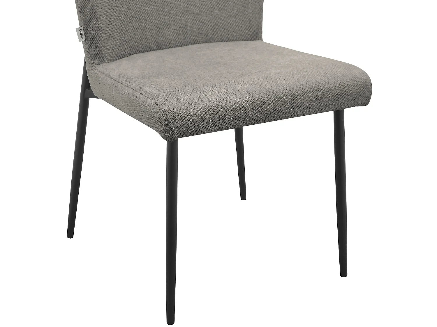 Oita|Lot de 2 chaises de salle à manger en tissu gris