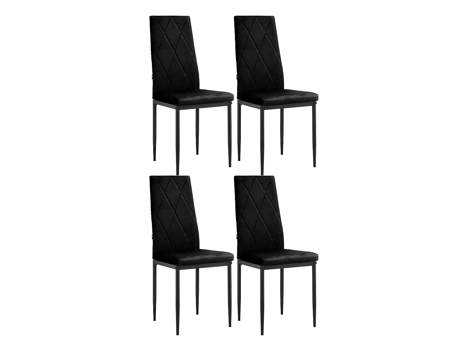 Melly Eetkamerstoel 4pk Zwart