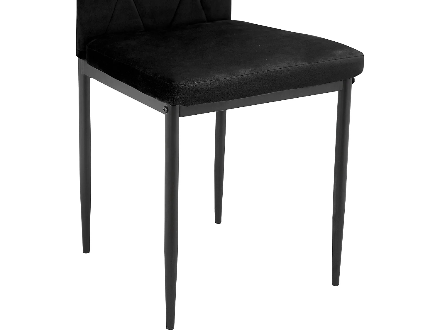 Melly|Chaise de salle à manger 4 Pack Noir