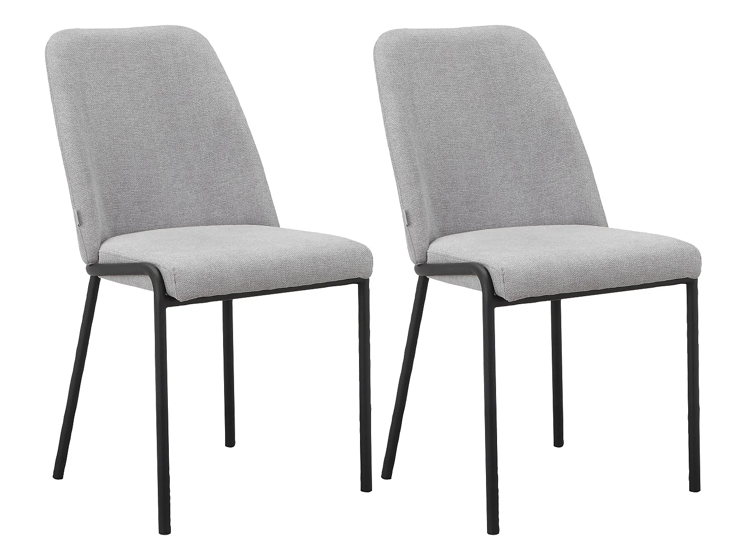 Eetkamerstoel 2 PK Grijs Belfast Zwart Met