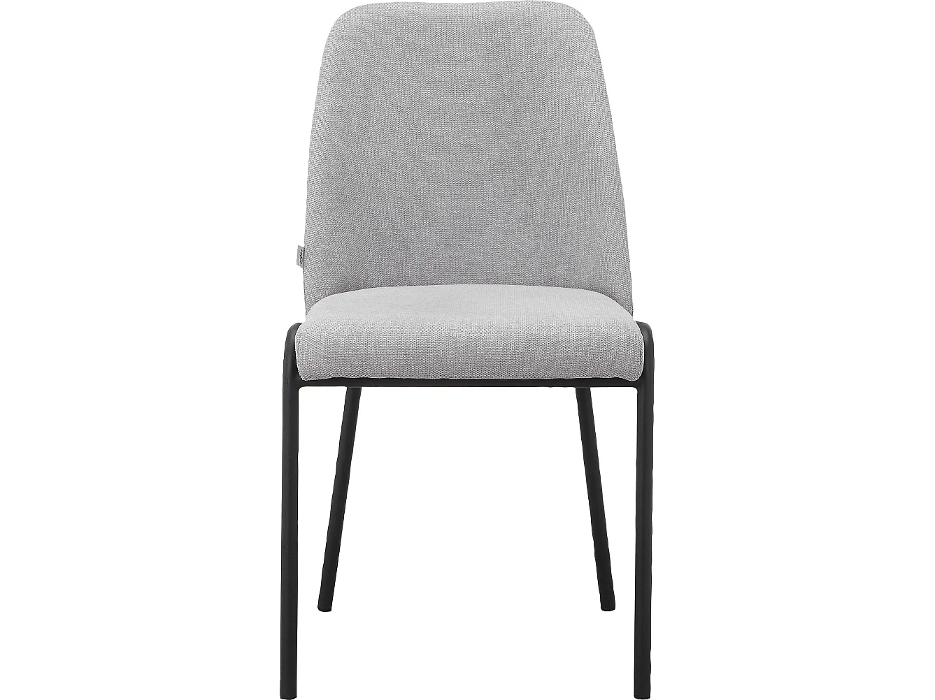 Joelle | Chaise de salle à manger 2 Pack Gris Noir Métal