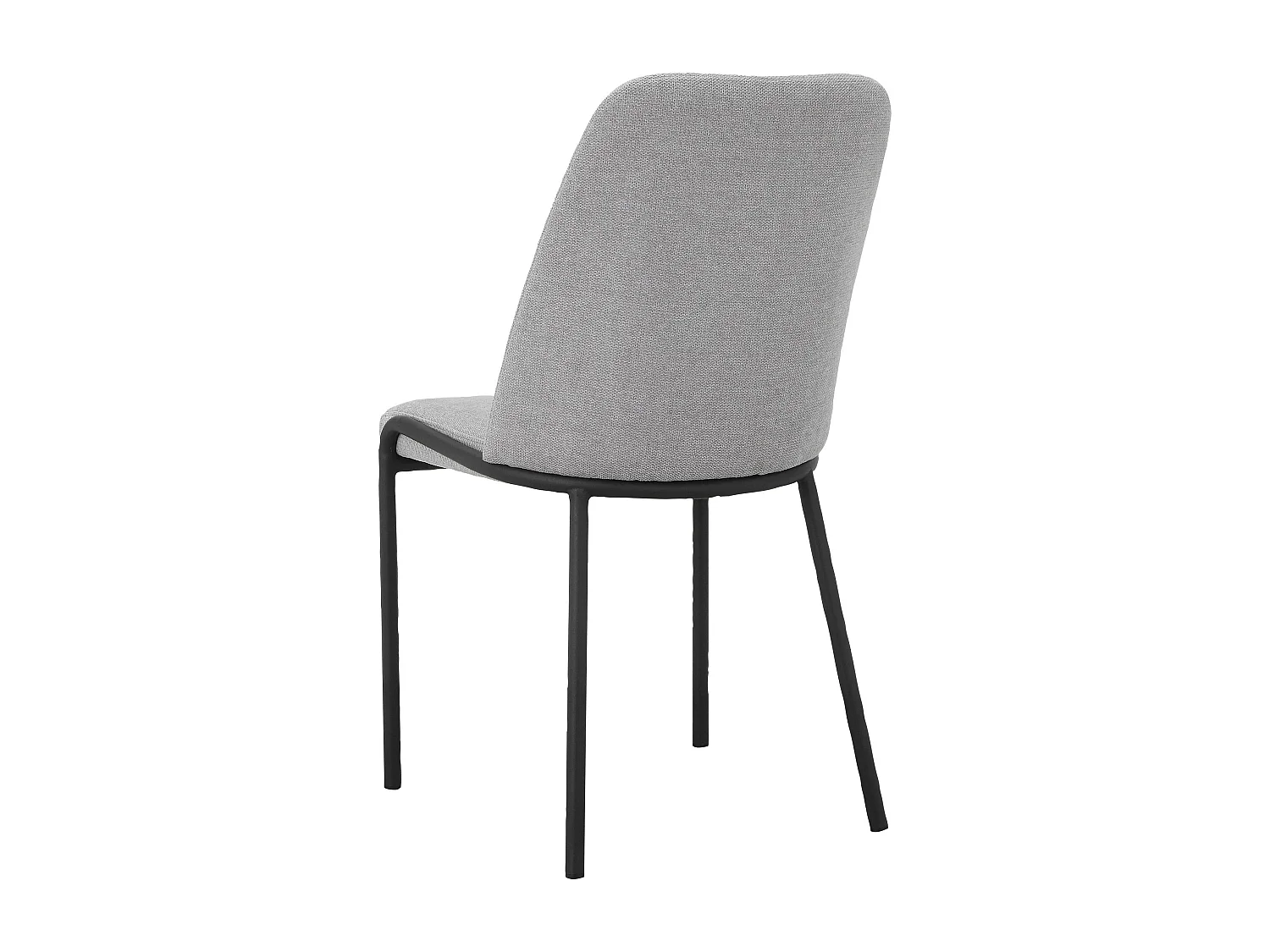 Joelle | Chaise de salle à manger 2 Pack Gris Noir Métal