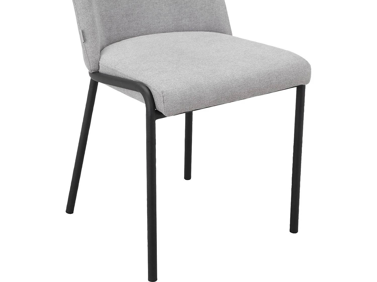 Joelle | Chaise de salle à manger 2 Pack Gris Noir Métal
