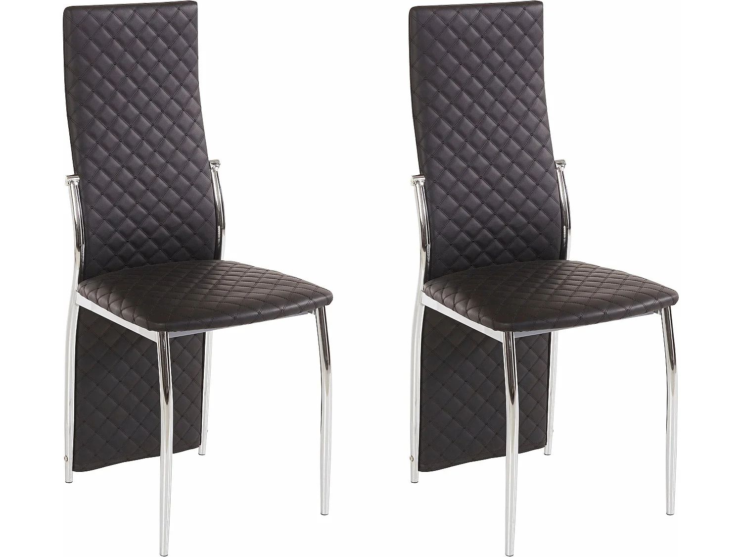 Wilson|Chaise 2 Pack en PU Noir