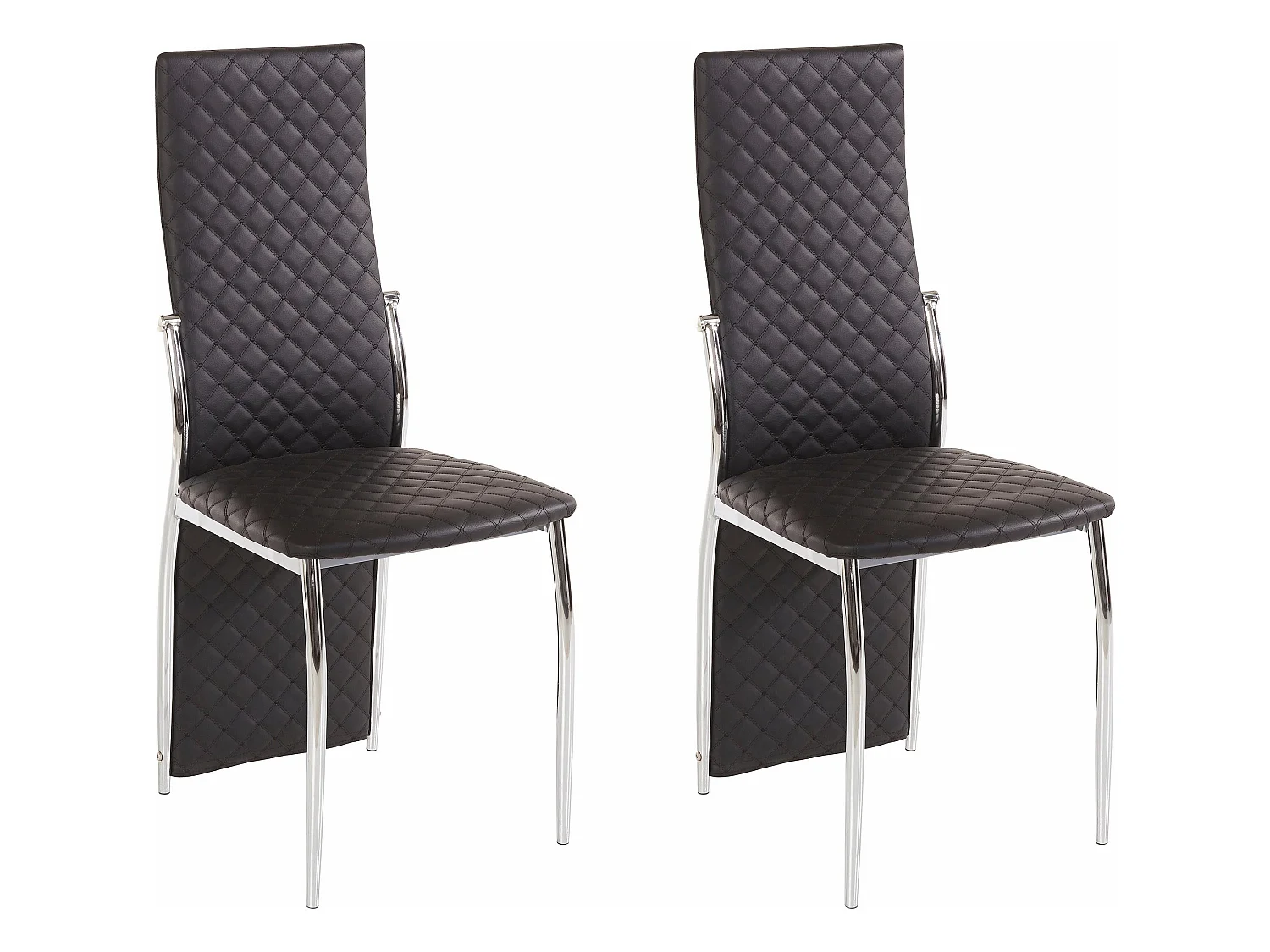Wilson|Chaise 2 Pack en PU Noir