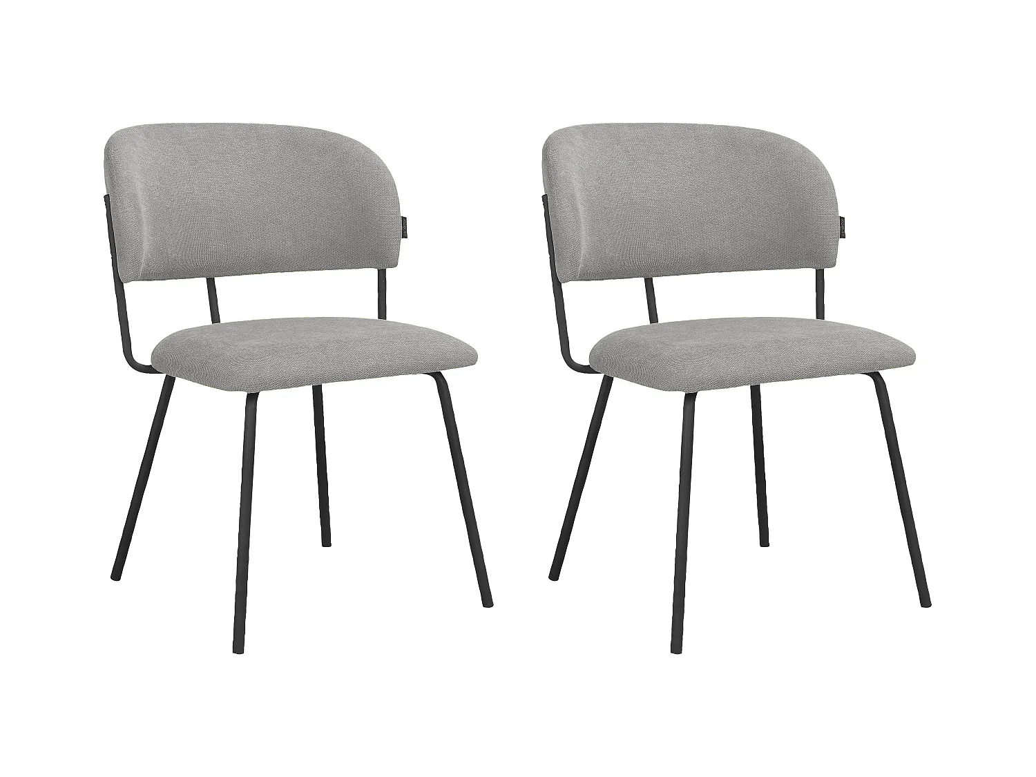 Claudia|Chaise à manger 2 PK Gris Belfast