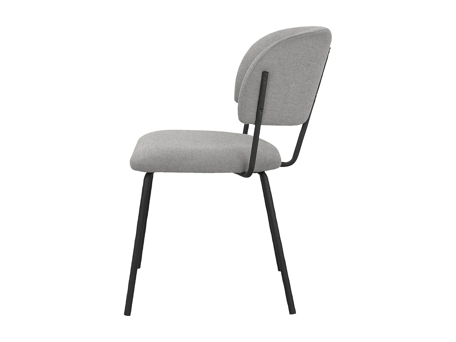 Claudia|Chaise à manger 2 PK Gris Belfast