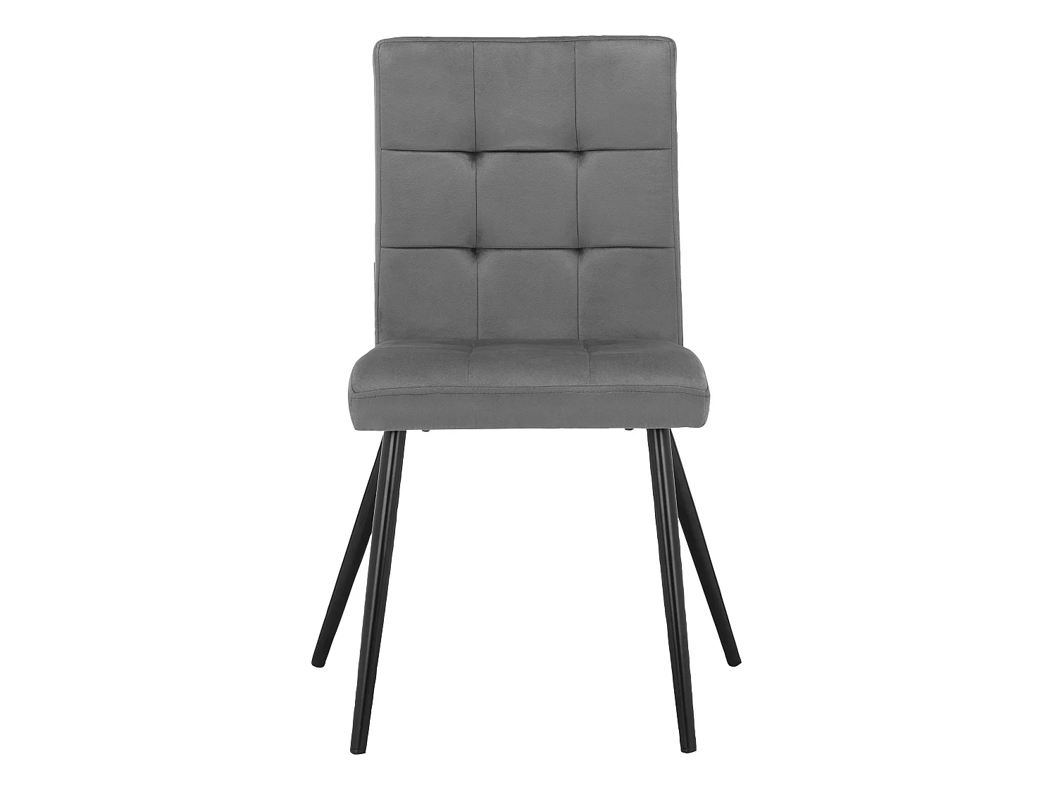 Sima | Chaise de salle à manger 2 Pack Gris Noir Métal