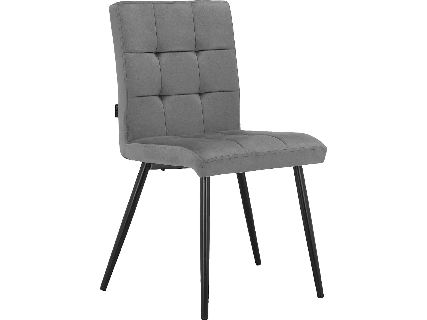 Sima | Chaise de salle à manger 2 Pack Gris Noir Métal