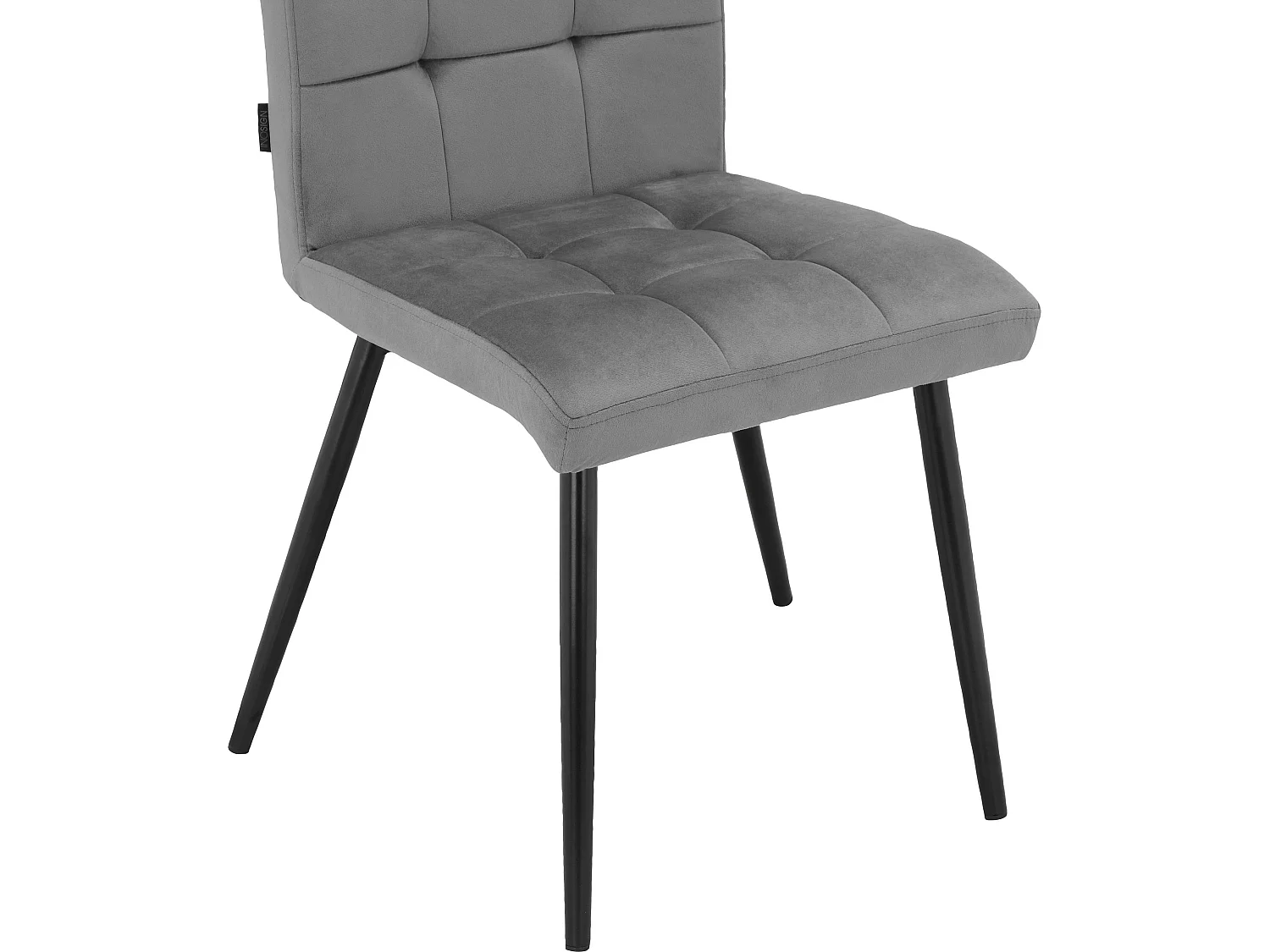 Sima | Chaise de salle à manger 2 Pack Gris Noir Métal