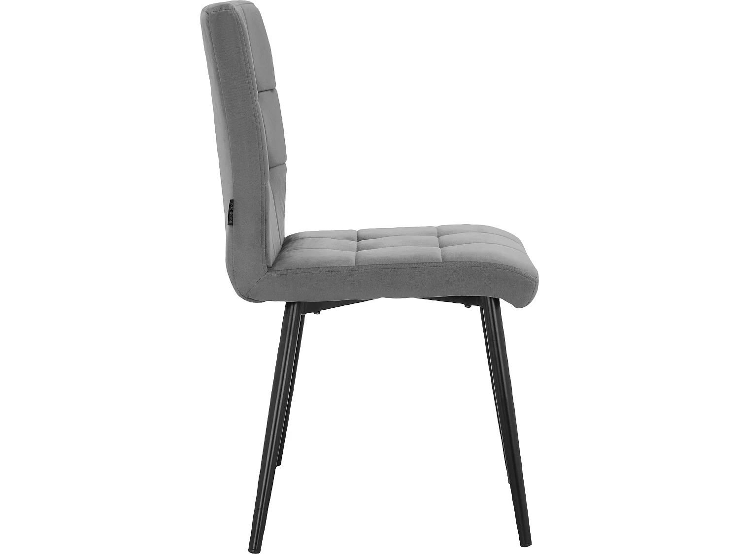 Sima | Chaise de salle à manger 2 Pack Gris Noir Métal