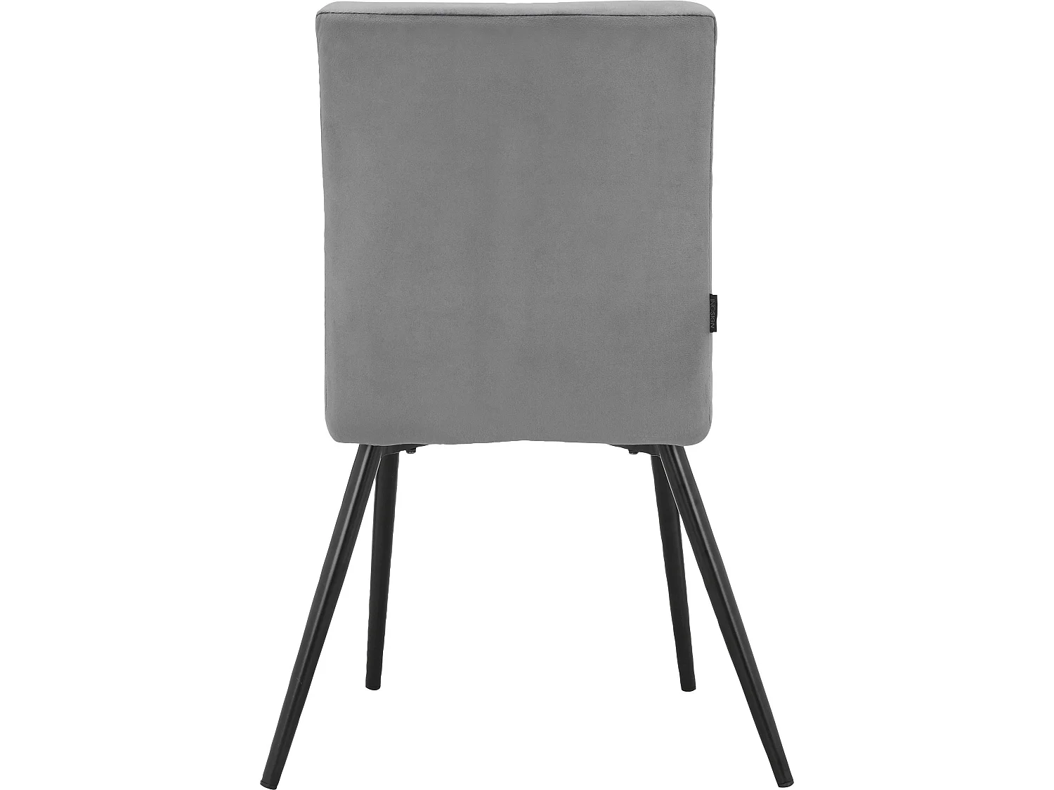 Sima | Chaise de salle à manger 2 Pack Gris Noir Métal