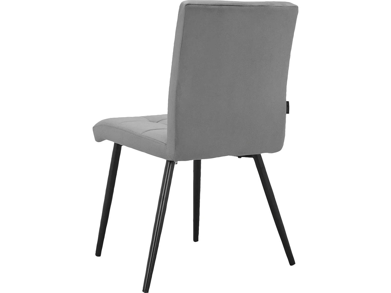 Sima | Chaise de salle à manger 2 Pack Gris Noir Métal