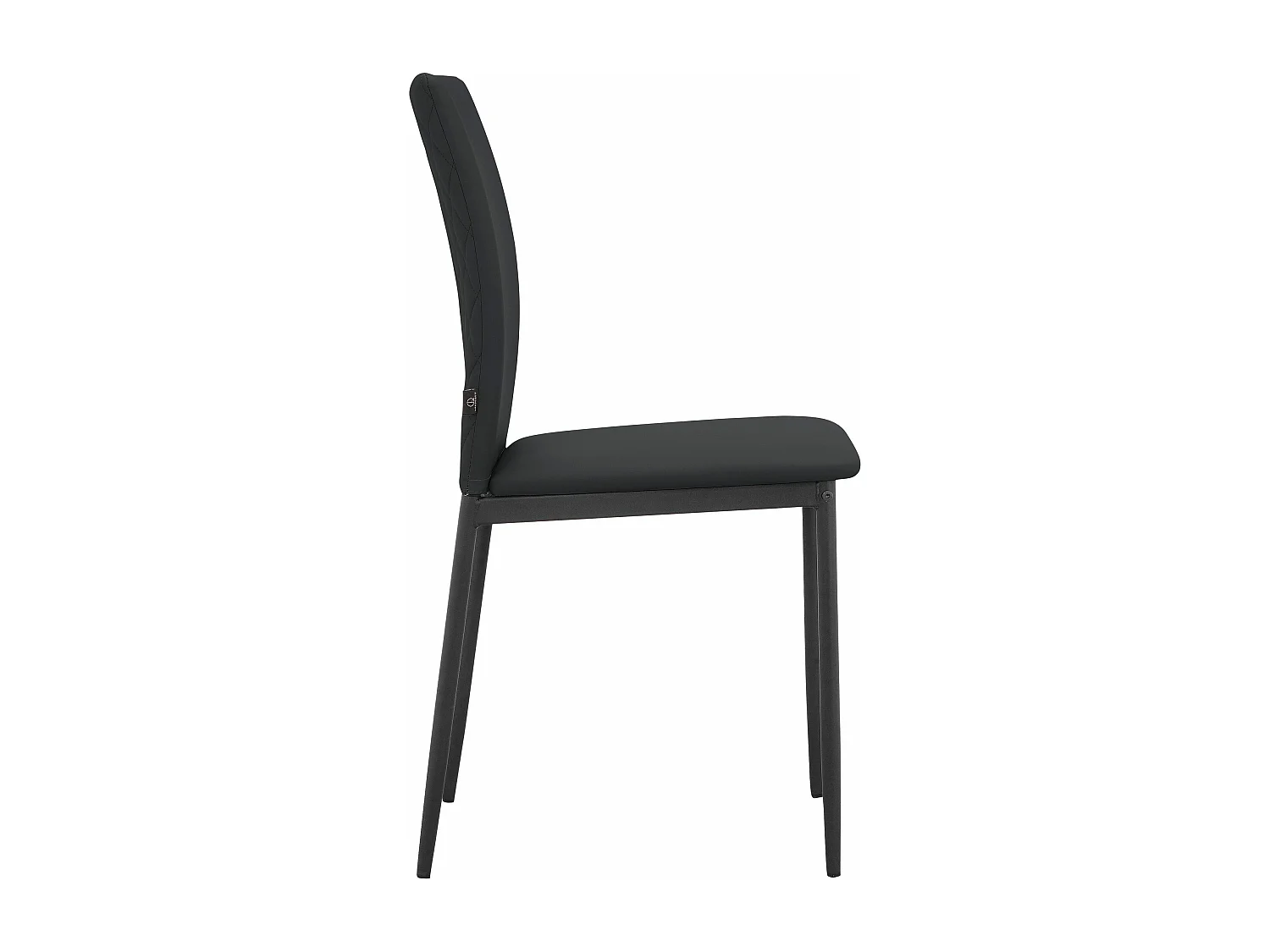 Pavia|Chaise de salle à manger 2 PK Noir
