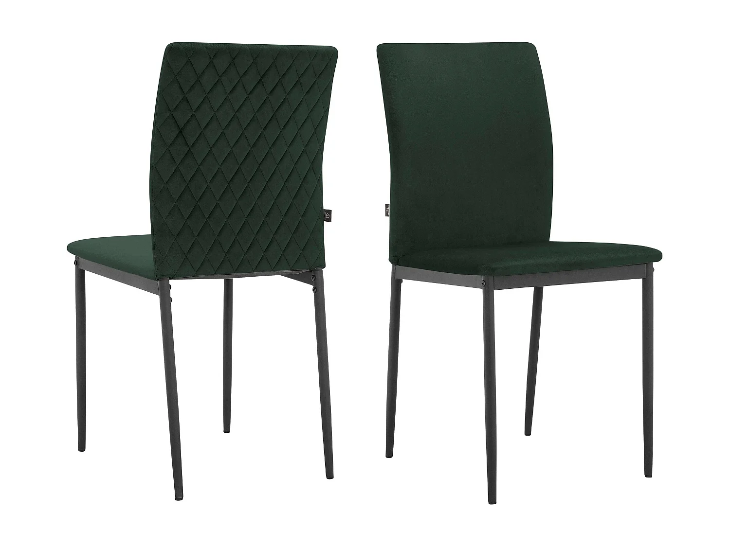 Conjunto de 2 cadeiras de jantar antracite