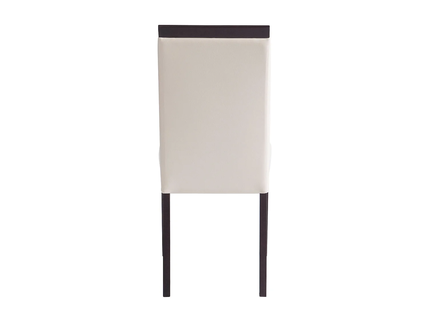 Genova|Lot de 2 chaises de salle à manger en PU marron foncé