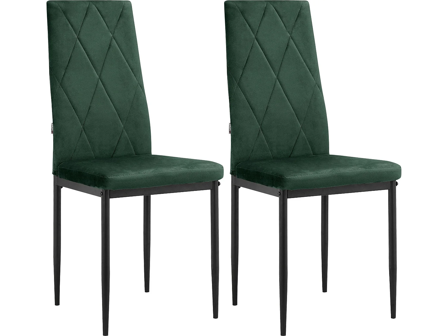 Melly | Chaise de salle à manger 2 Pack Vert foncé