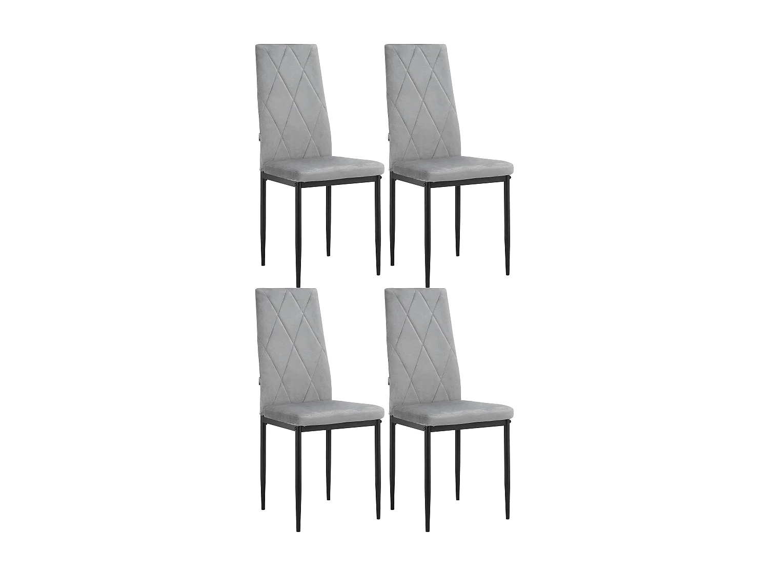 Melly | Chaise de salle à manger 4 Pack Grey