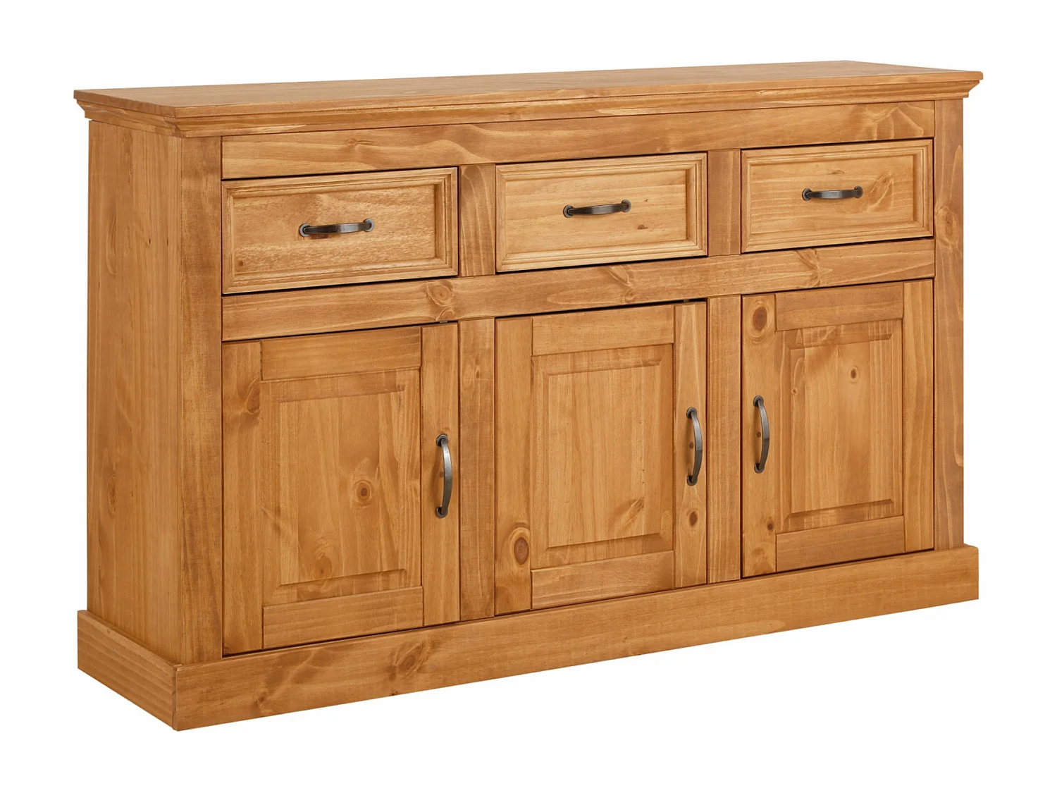 Selma|Buffet avec 3 portes et 3 tiroirs en pin