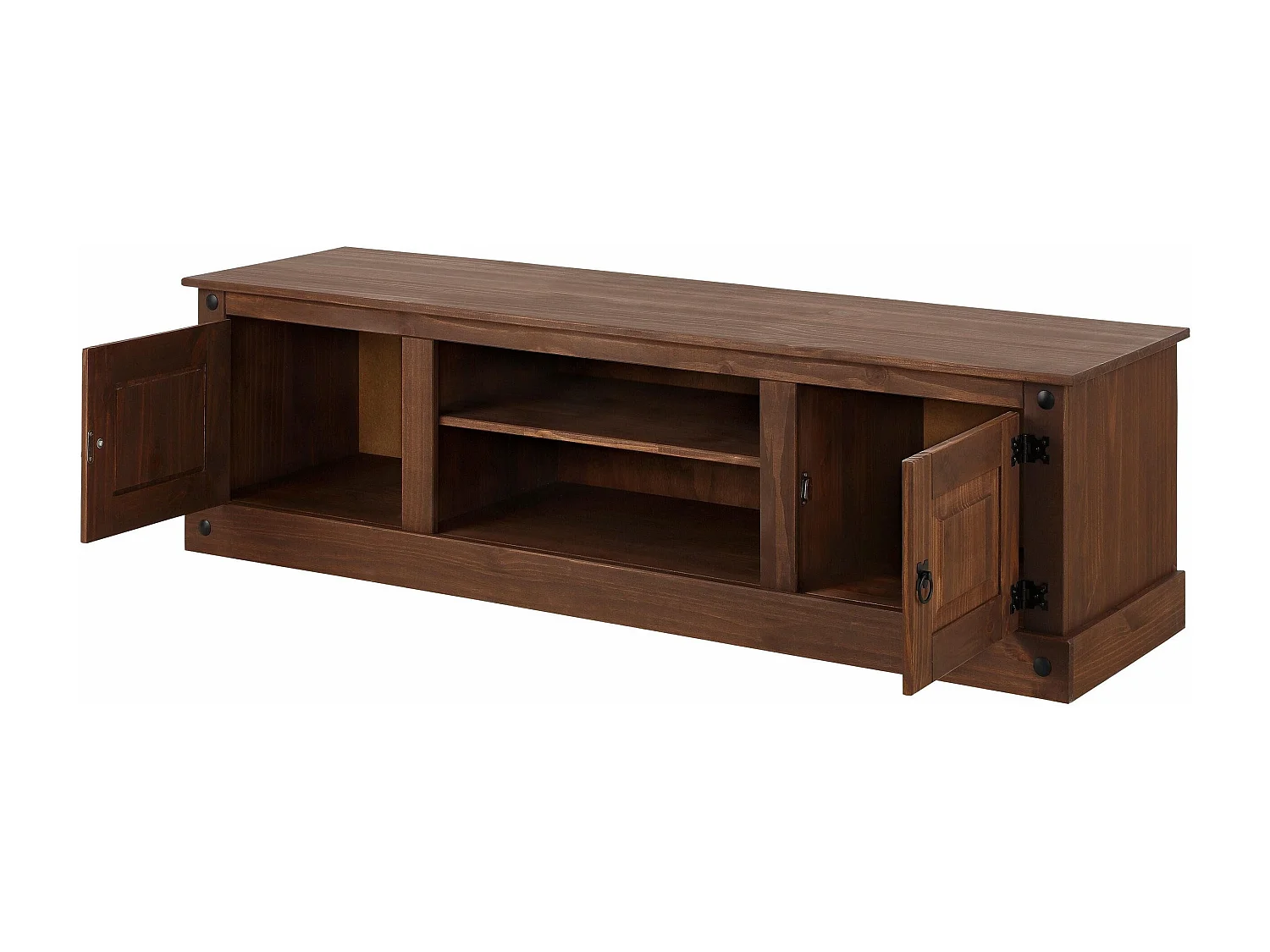 Mexico|Meuble avec 2 portes en pin marron