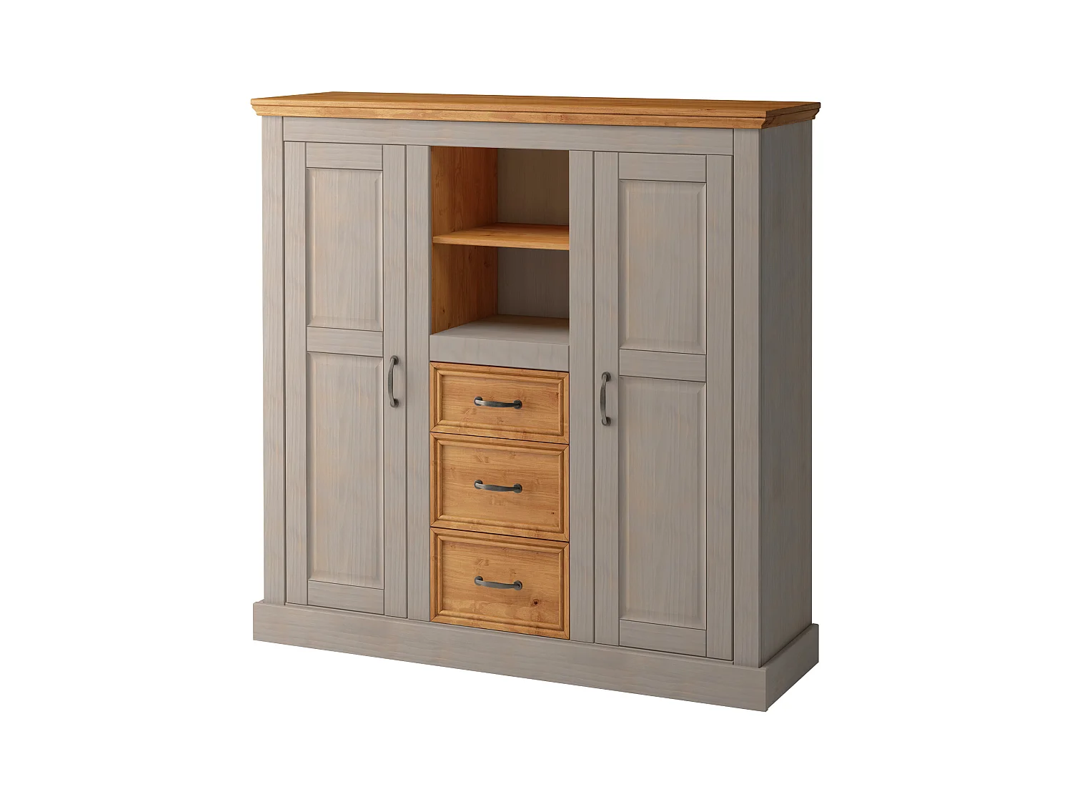 Selma Highboard 2 deuren 3 lades grijs