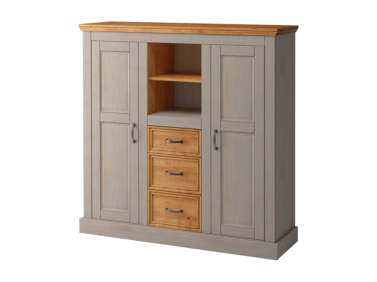 Selma Highboard 2 deuren 3 lades grijs