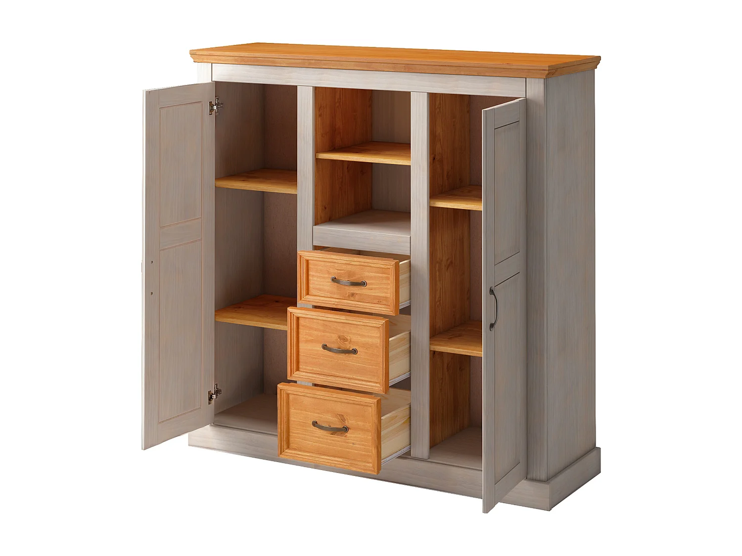 Selma Highboard 2 deuren 3 lades grijs