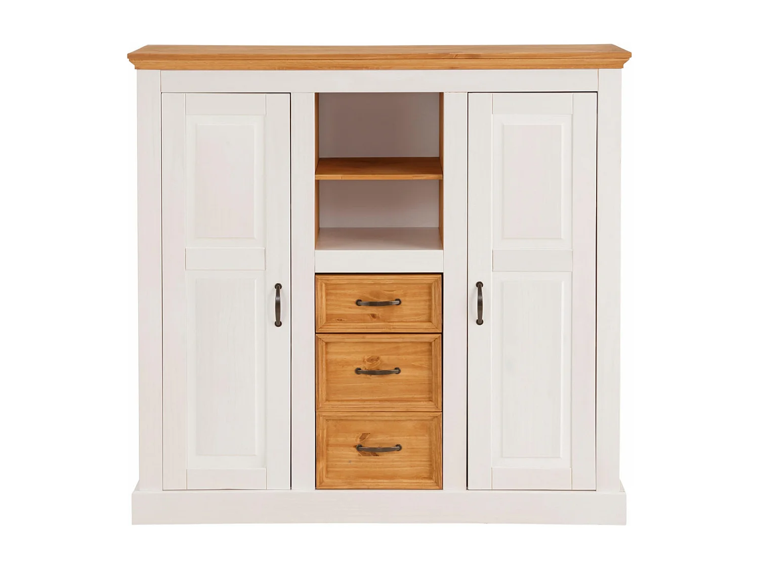 Selma|Buffet avec 2 portes 3 tiroirs en pin