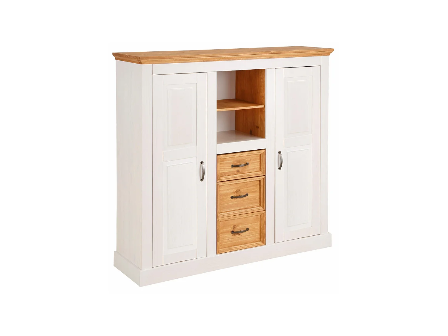 Selma|Buffet avec 2 portes 3 tiroirs en pin