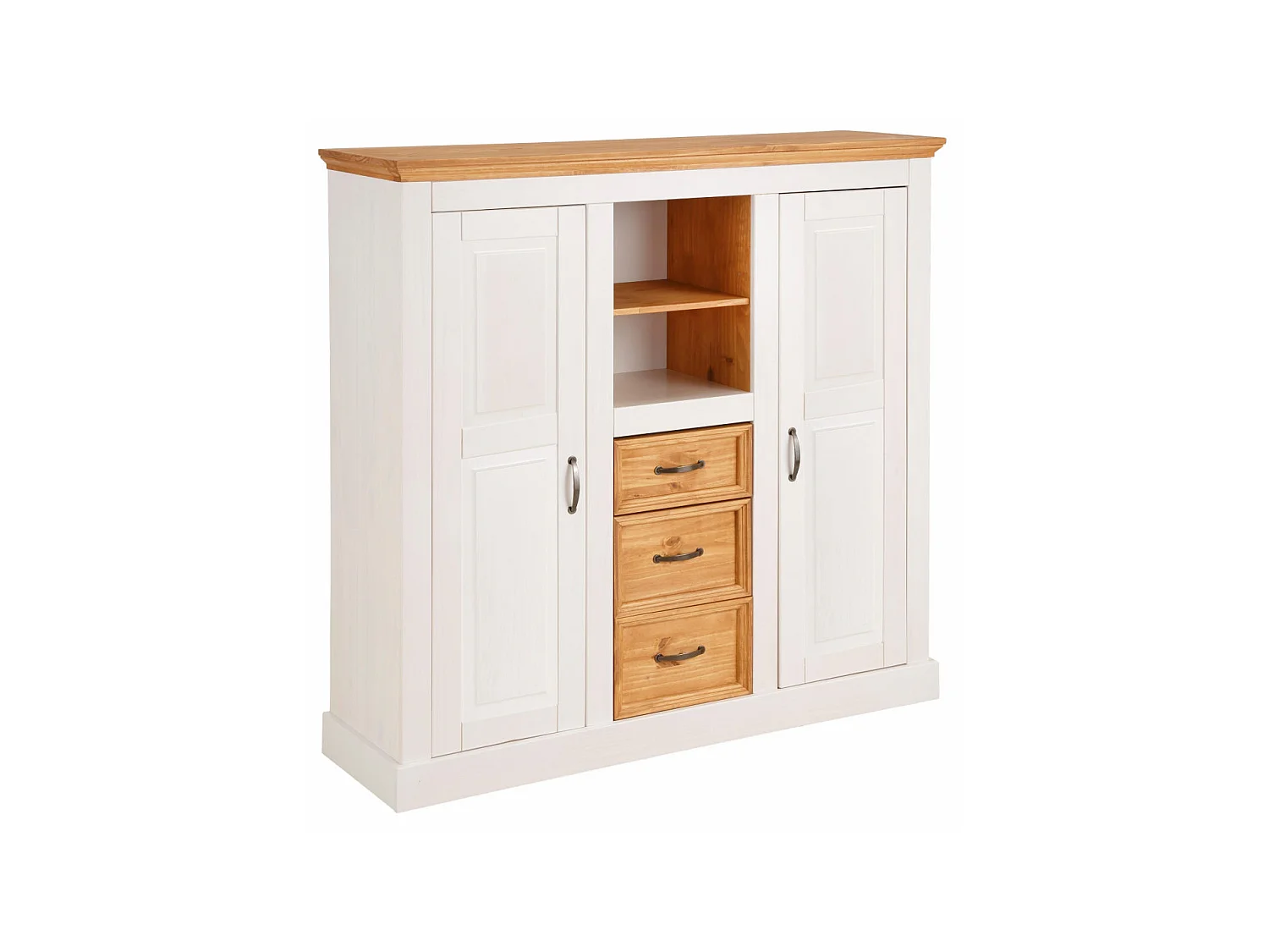 Selma|Buffet avec 2 portes 3 tiroirs en pin