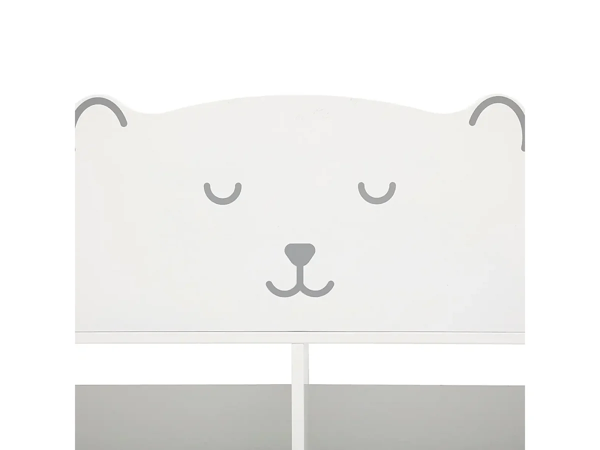 Meuble de rangement Ourson pour enfant, bibliothèque enfant blanche en MDF