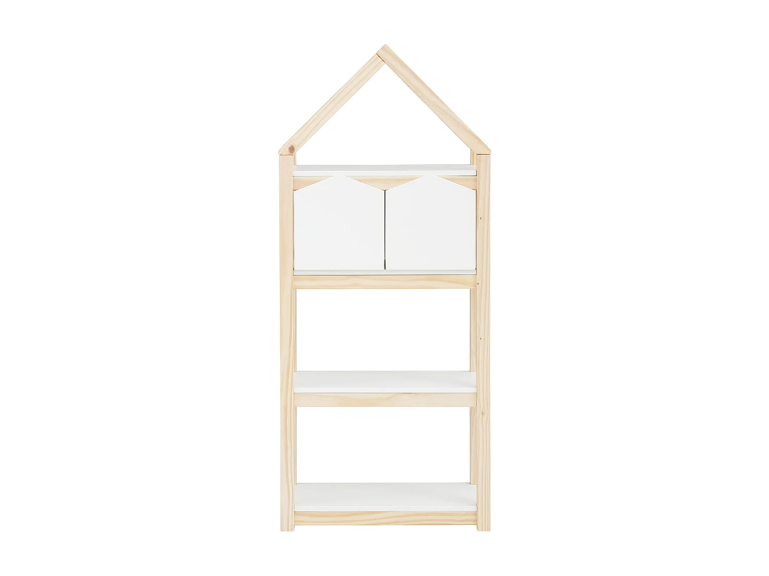 Square Line Boekenkast 2 Manden Wit Natuur