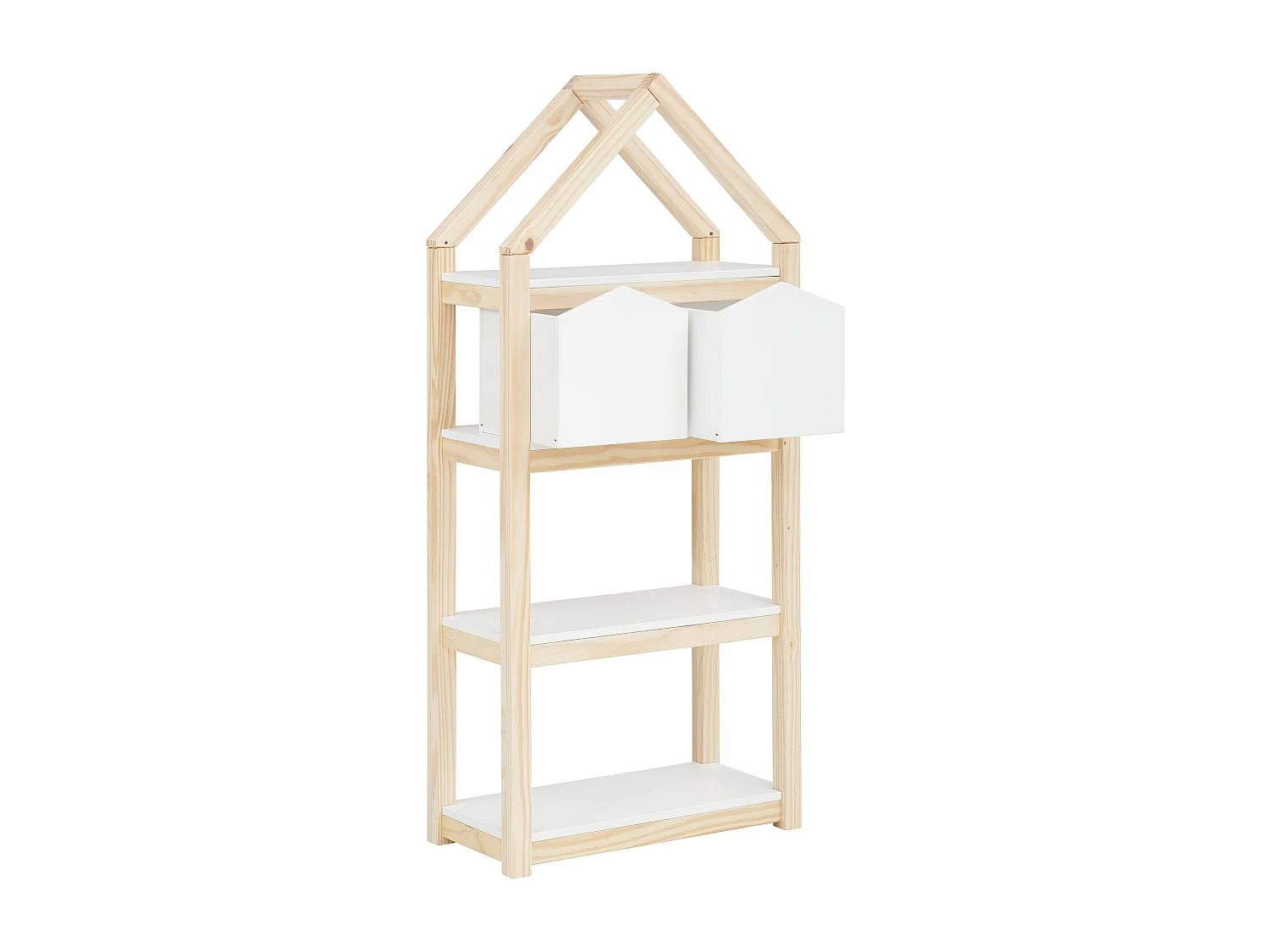 Square Line Boekenkast 2 Manden Wit Natuur