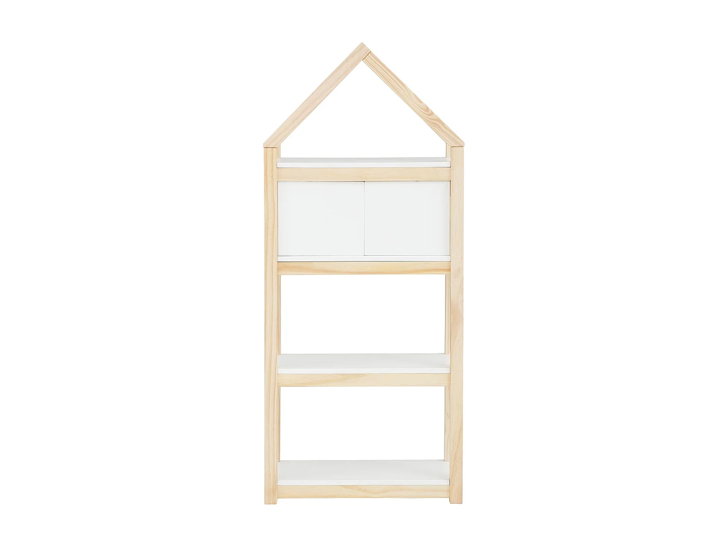 Square Line Boekenkast 2 Manden Wit Natuur
